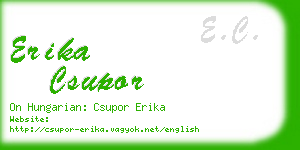 erika csupor business card